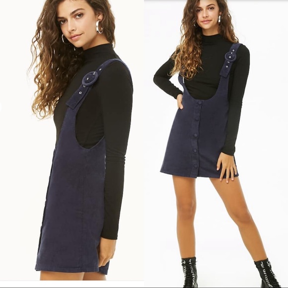 Corduroy Pinafore Dress - Picture 2 of 5